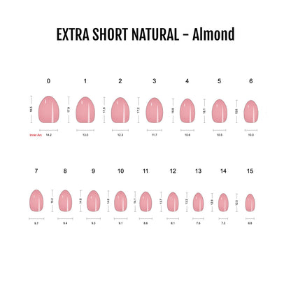 XS Classic Almond French- Soft Gel Press Ons (Extra Short Natural)