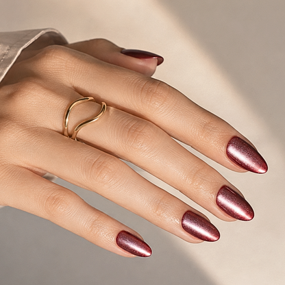 Reputation (Cat's eye)  - Soft Gel Press Ons (Short Almond)