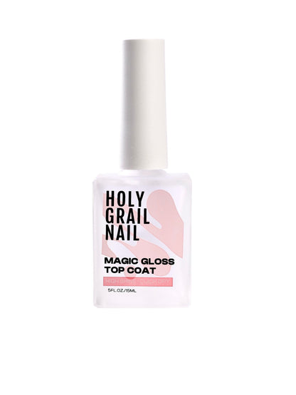 Professional clear top coat for gel nail wraps and nail art protection