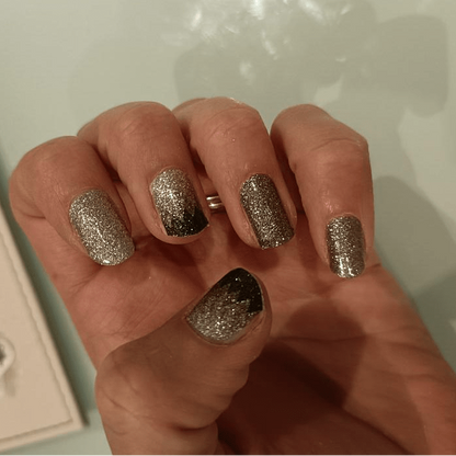 Holy Grail Nail Non-UV Nail Wraps Black and White Tesselate (Glitter) - Holy Classics (Non-UV Nail Wraps)