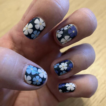 Holy Grail Nail Non-UV Nail Wraps Blue Peony - Holy Classics (Non-UV Nail Wraps)
