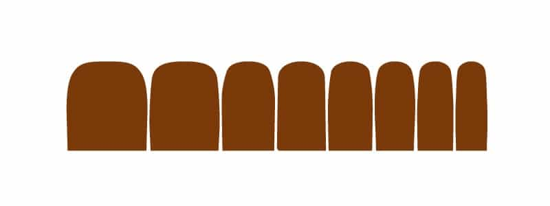 Brown chocolate coloured non-UV pedicure nail wraps in solid glossy finish