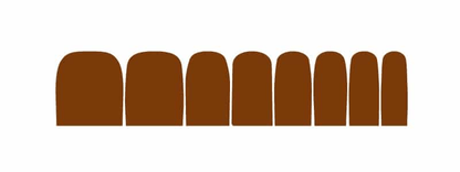 Brown chocolate coloured non-UV pedicure nail wraps in solid glossy finish