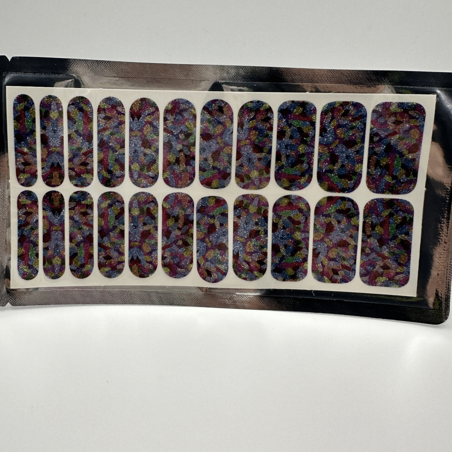 Holy Grail Nail Non-UV Nail Wraps Dressed Up (Glitter) - Wide Fit Wrap (22 Piece)