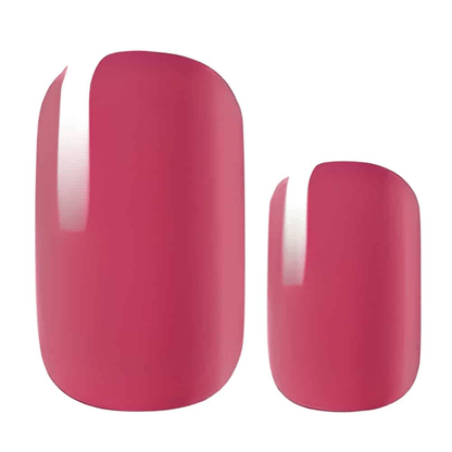 Burgundy glossy nail wraps in two sizes showing rich wine red finish