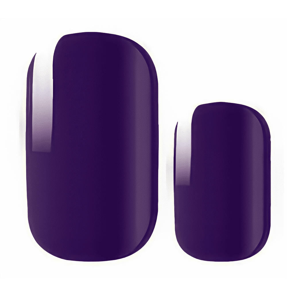 Mulberry purple nail wrap swatches showing glossy finish for at-home manicure