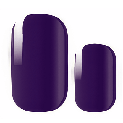 Mulberry purple nail wrap swatches showing glossy finish for at-home manicure