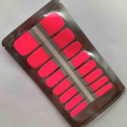 Holy Grail Nail Non-UV Nail Wraps Neon Pink - Holy Classics (Non-UV Pedi Wraps)