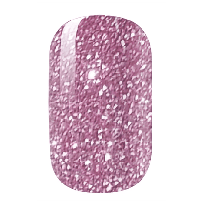 Pink glitter nail wrap with sparkly finish for at-home manicure