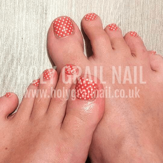 Holy Grail Nail Non-UV Nail Wraps Polka Dot Red - Holy Classics (Non-UV Pedi Wraps)