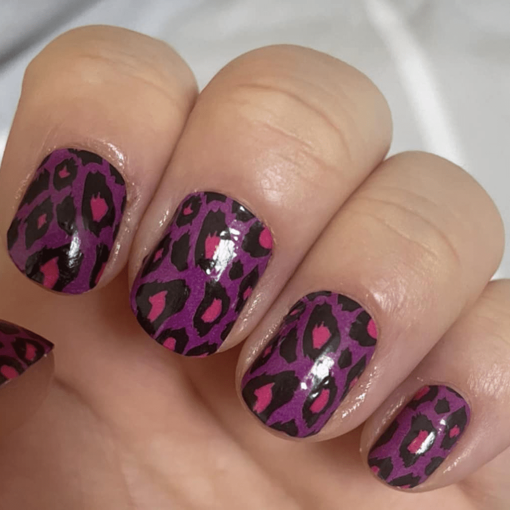 Holy Grail Nail Non-UV Nail Wraps Purple Leopard - Holy Classics (Non-UV Nail Wraps)