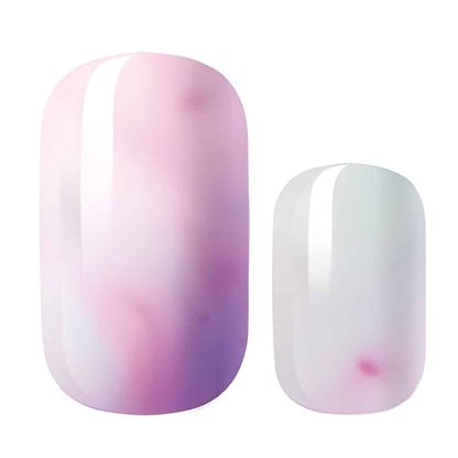 Purple ombre gradient nail wraps with glossy finish for at-home manicure