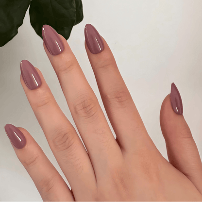 Holy Grail Nail press on Sulking Pink - Soft Gel Press Ons (Short Almond)