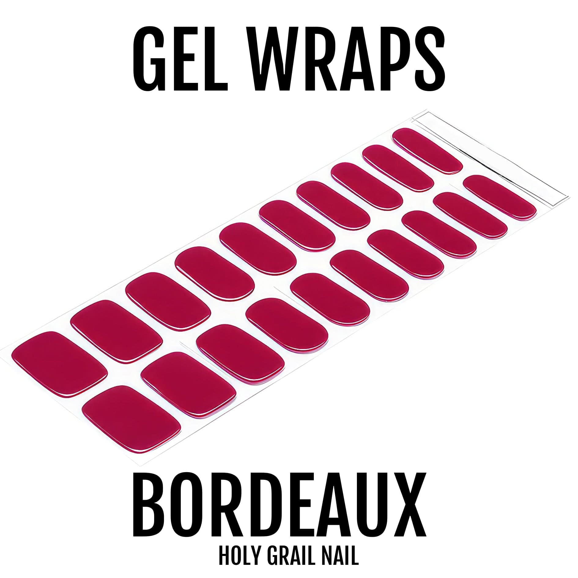 Holy Grail Nail Semi-Cured Gels Bordeaux - Gels, Mulberry Kiss Gels, Holy Gels, Dark Pink Gel, Hello Nails
