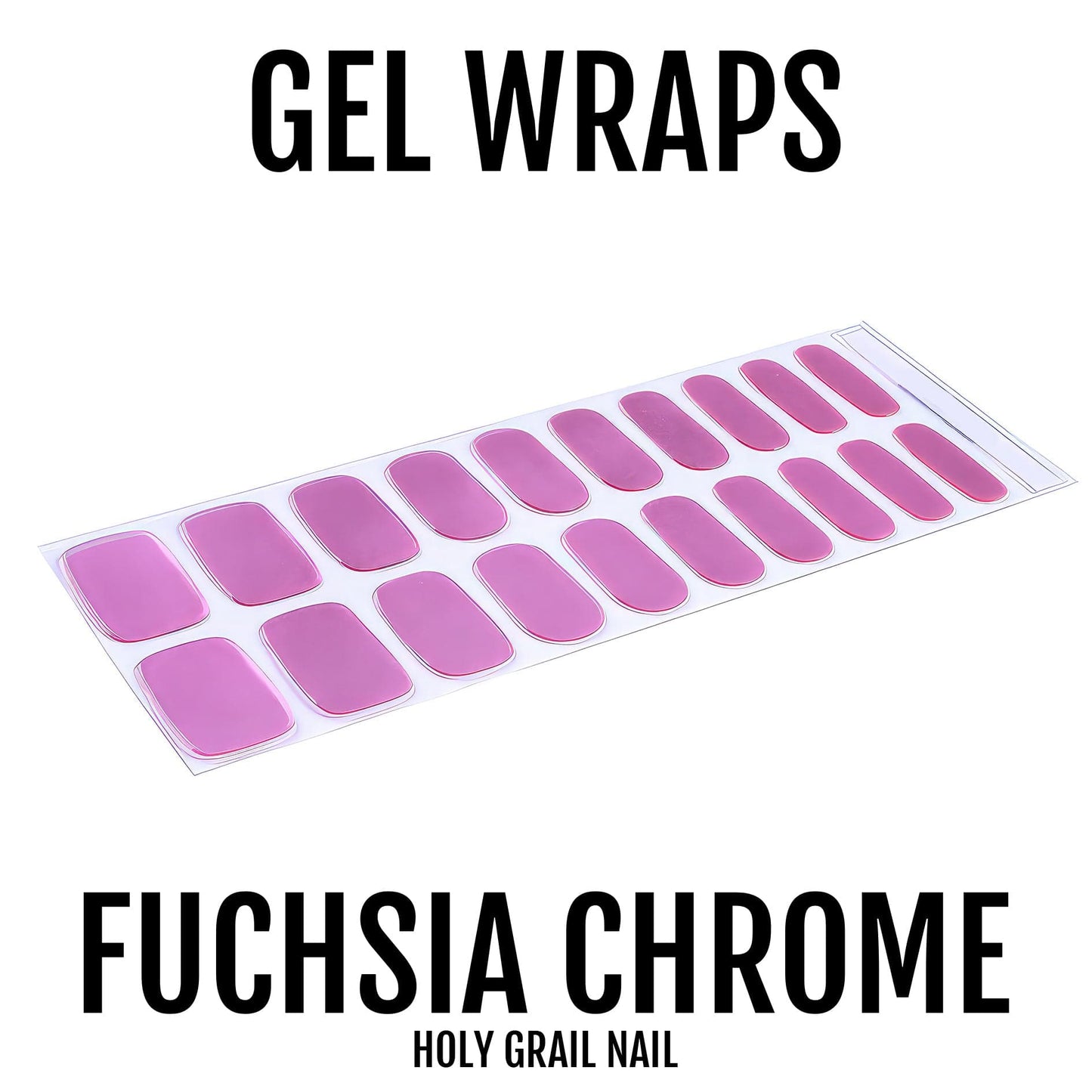 Holy Grail Nail Semi-Cured Gels Fuchsia Chrome - Gels, Purple Metallic Gel, Hello Nails