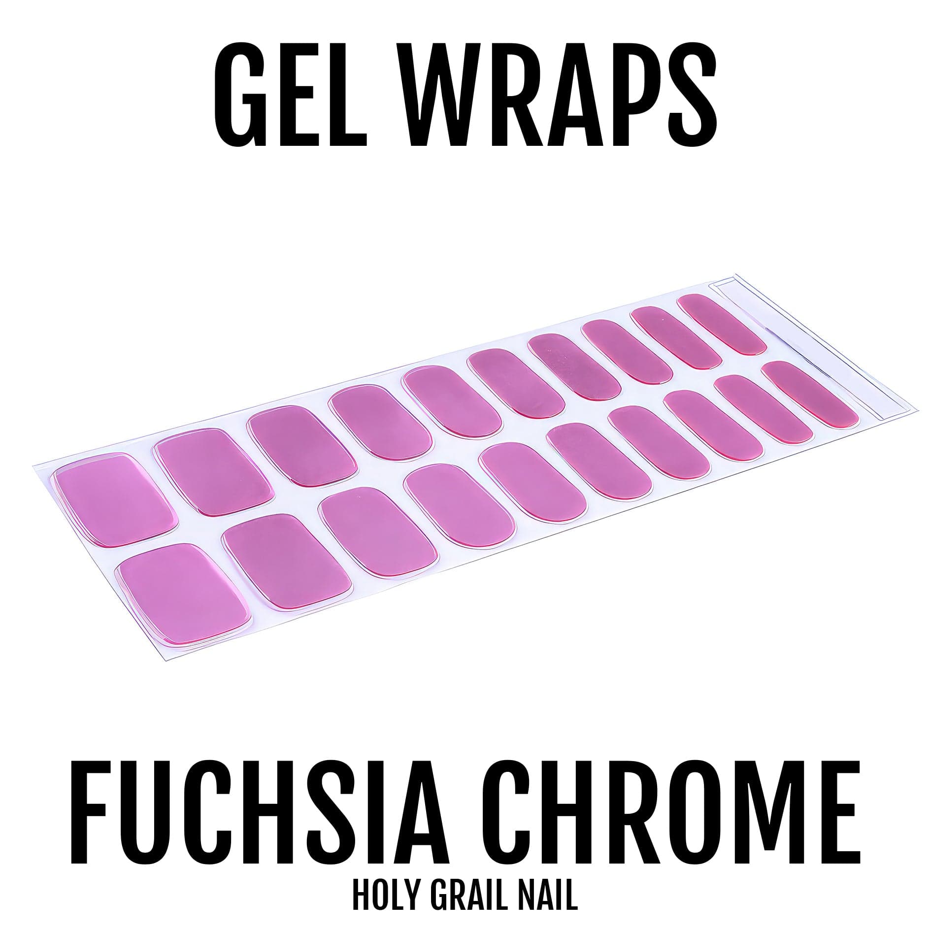 Holy Grail Nail Semi-Cured Gels Fuchsia Chrome - Gels, Purple Metallic Gel, Hello Nails