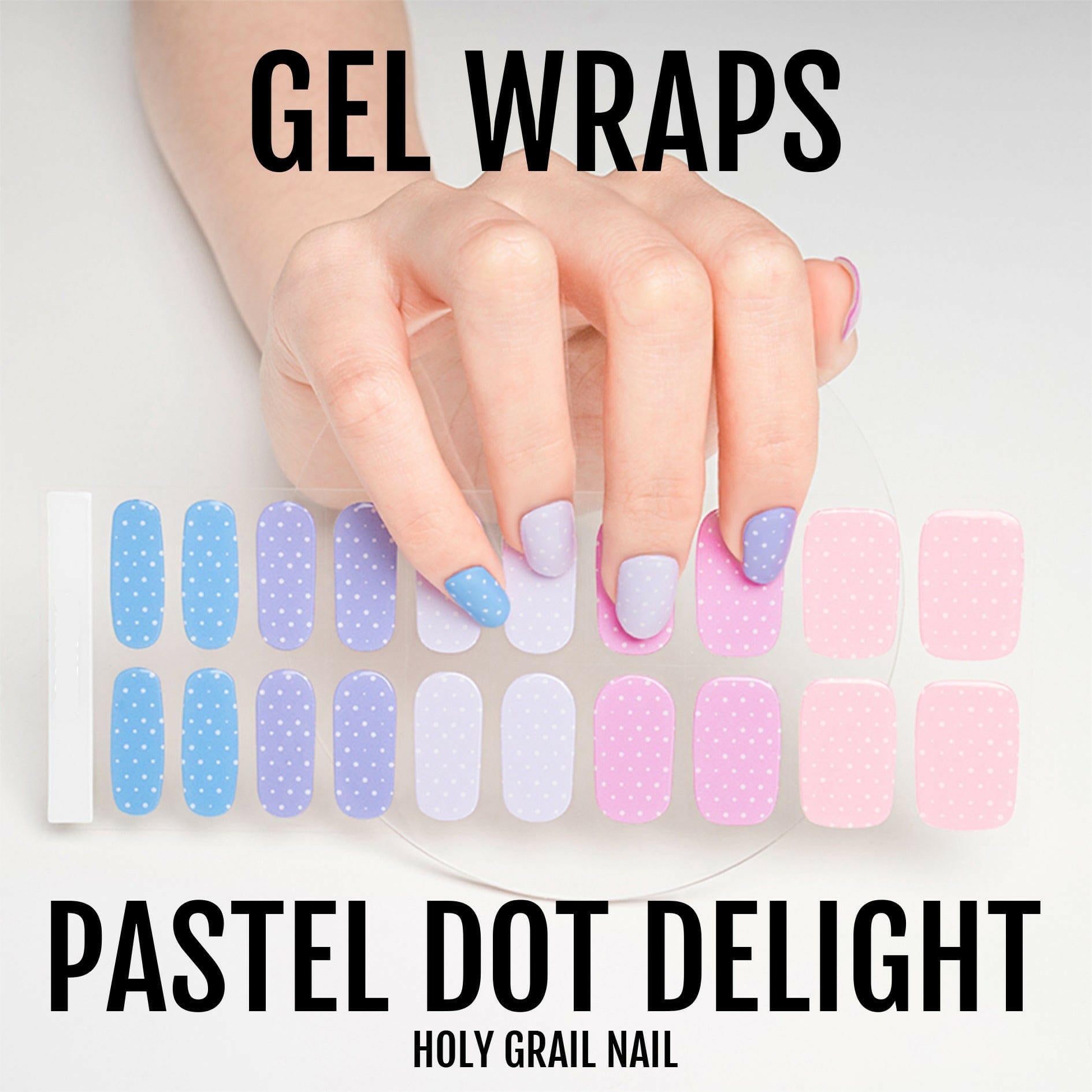 Holy Grail Nail Semi-Cured Gels Pastel Dot Delight - Gels, On the Dot Gel, Hello Nails