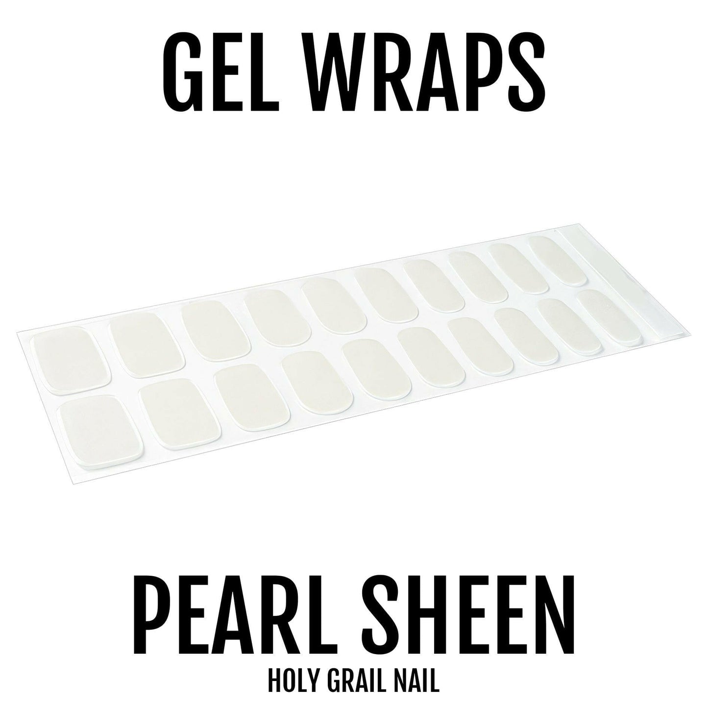 Pearl sheen gel nail wraps sheet showing opalescent nude finish nail strips