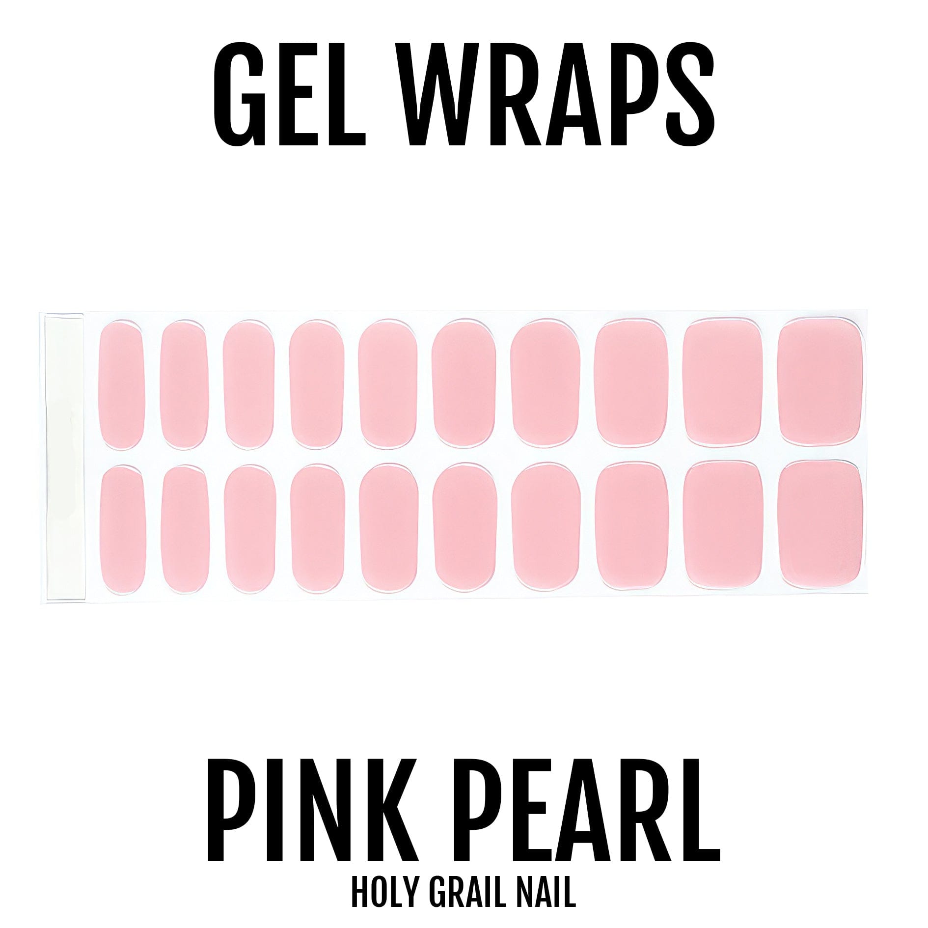 Holy Grail Nail Semi-Cured Gels Pink Pearl - Gels, Sheer Pink Glitz Gels, Holy Gels, Baby Pink Gel, Hello Nails