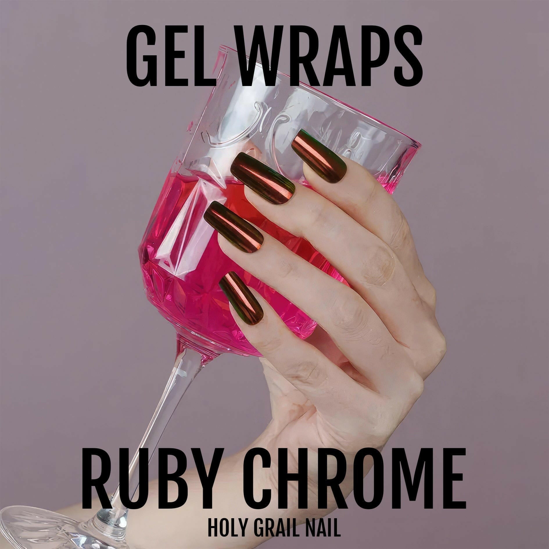 Holy Grail Nail Semi-Cured Gels Ruby Chrome - Gels
