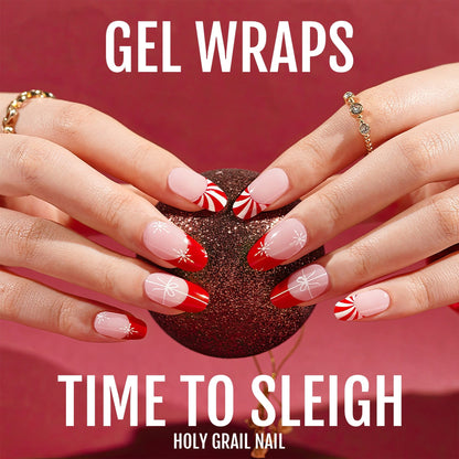 HOLY GRAIL NAIL Semi-Cured Gels Time to Sleigh - Gels, Christmas Tips, Hello Nails