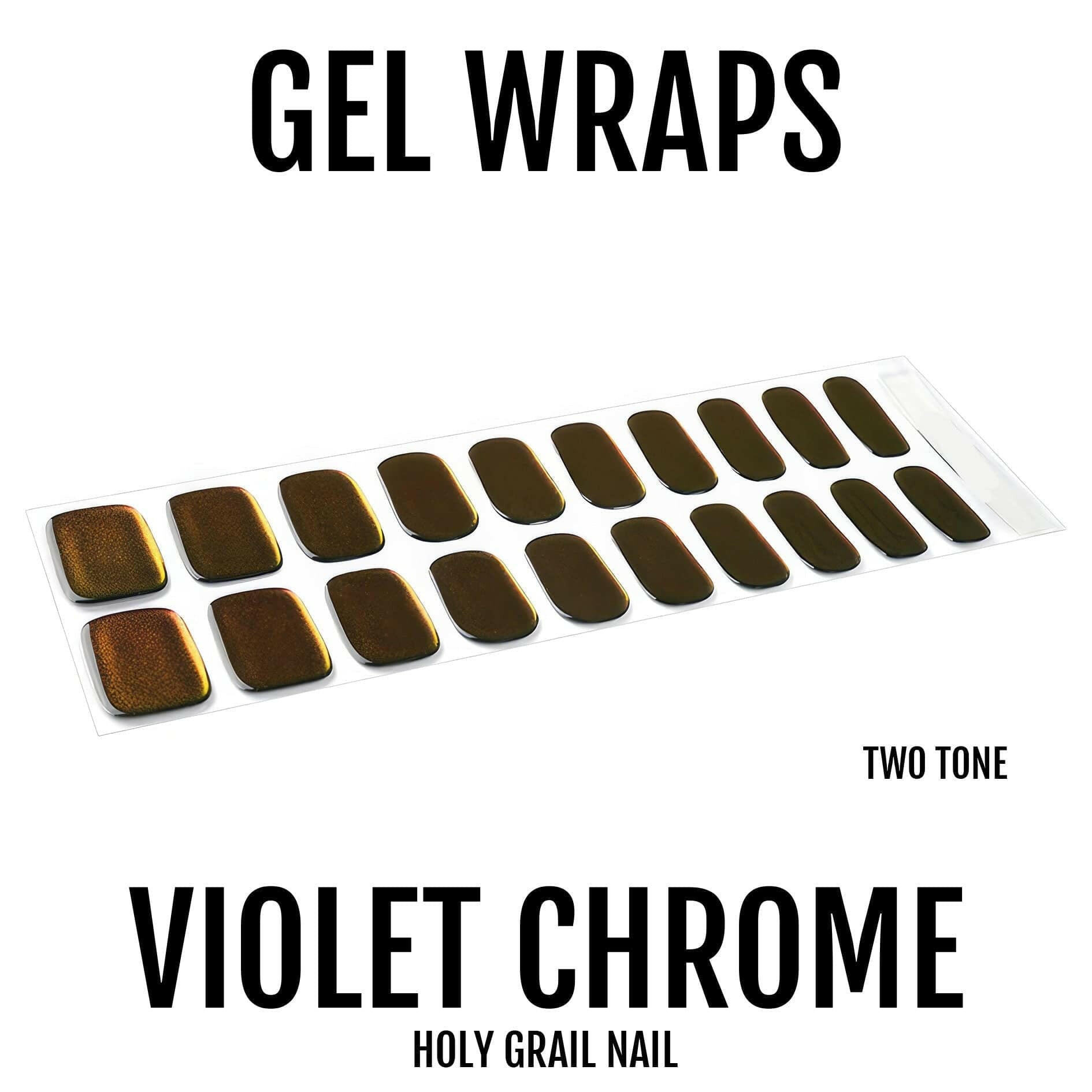 Holy Grail Nail Semi-Cured Gels Violet Chrome - Gels, Purple Chrome Gels, Holy Gels